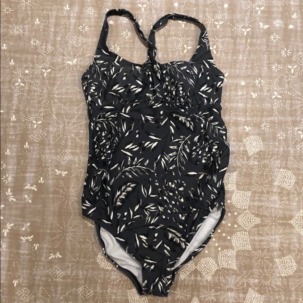 Grey printed Isabel maternity one piece swimsuit